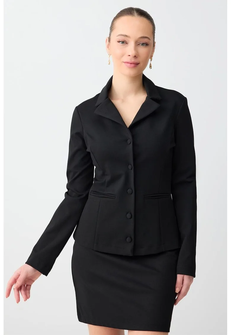 Fusta mini cu model uni, Negru