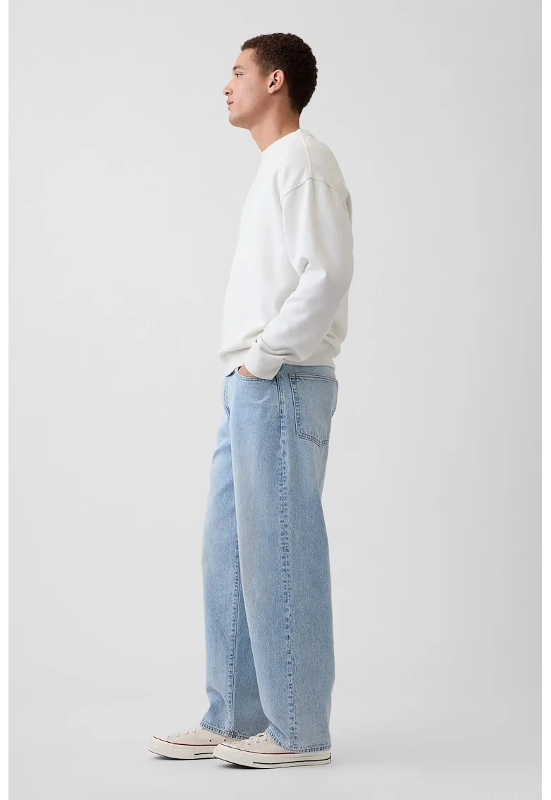Blugi relaxed-fit cu talie medie, Albastru deschis