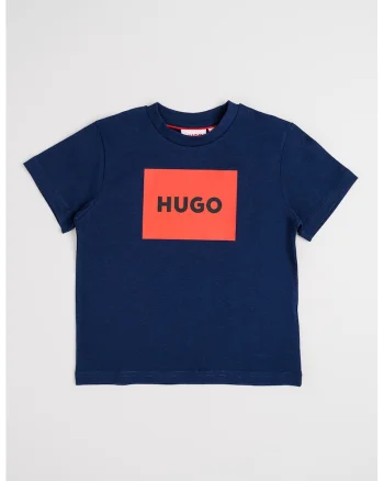 Tricou de bumbac cu imprimeu logo, Rosu/Bleumarin