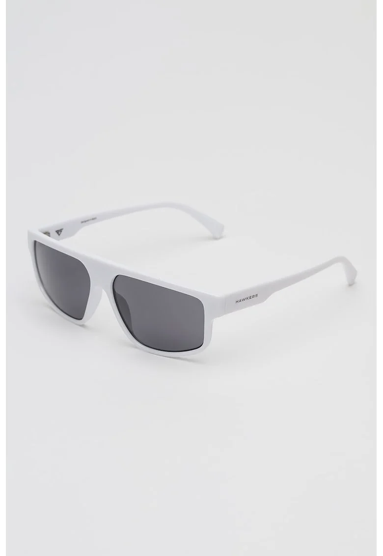 Ochelari de soare unisex cu logo, Alb