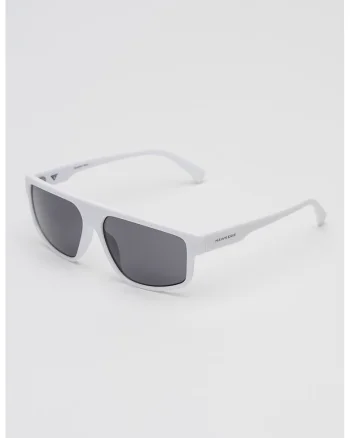 Ochelari de soare unisex cu logo, Alb