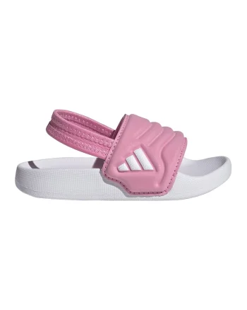 Sandale slingback Adilette, Alb/Roz