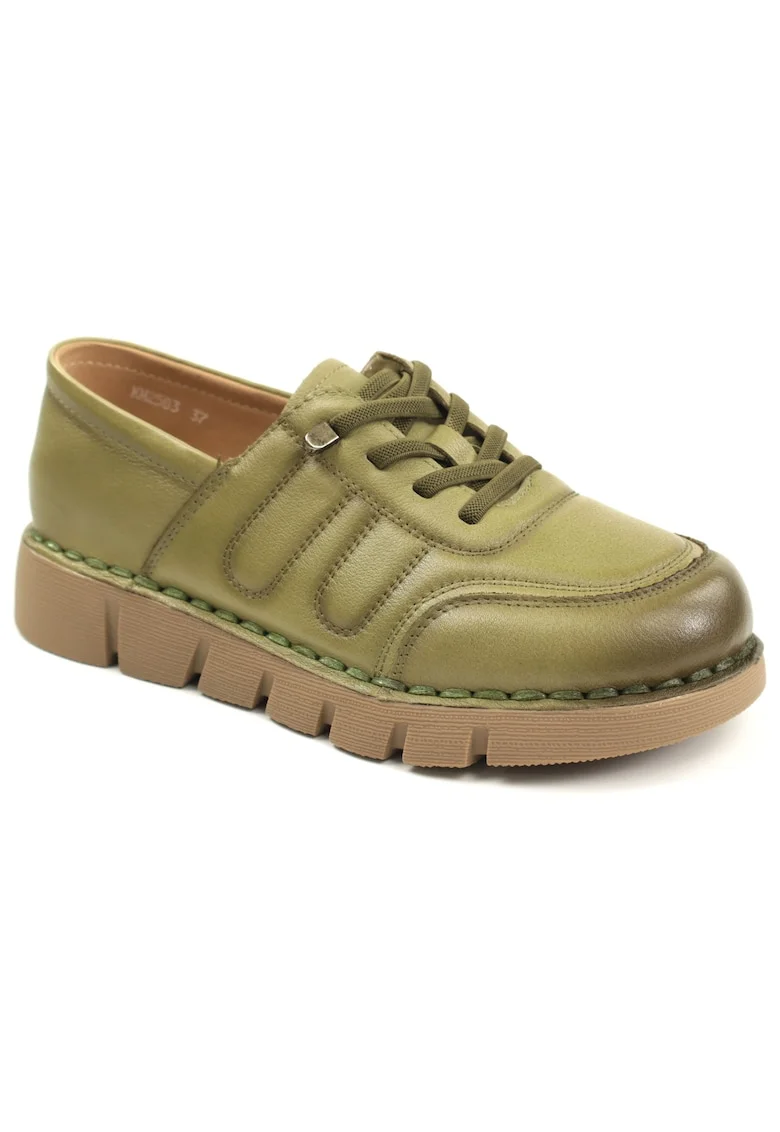 Pantofi dama piele naturala KM2583, Gri