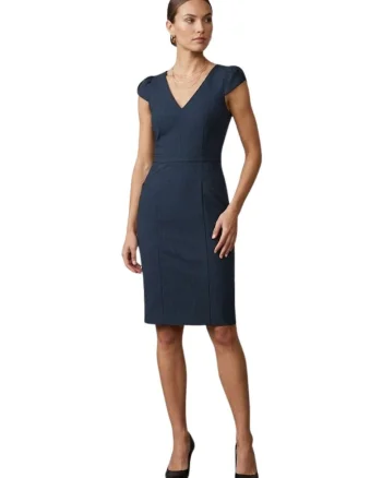 Rochie midi cu decolteu in V Roise,