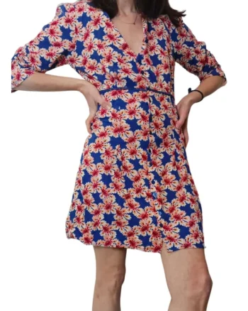 Rochie din viscoza cu model floral Jeanie,