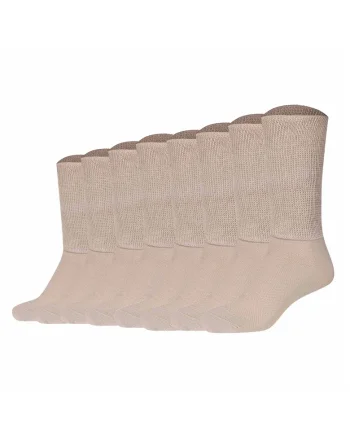 Set de sosete lungi unisex - 8 perechi, Bej inchis