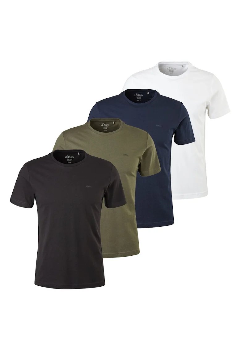 Set de tricouri uni - 4 piese, Multicolor