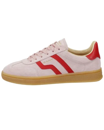 Pantofi sport Cuzima de piele intoarsa cu garnituri de piele, Roz