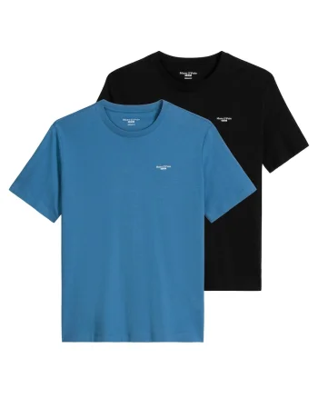 Marc O'Polo, Set de tricouri de bumbac organic - 2 piese, Negru/Albastru