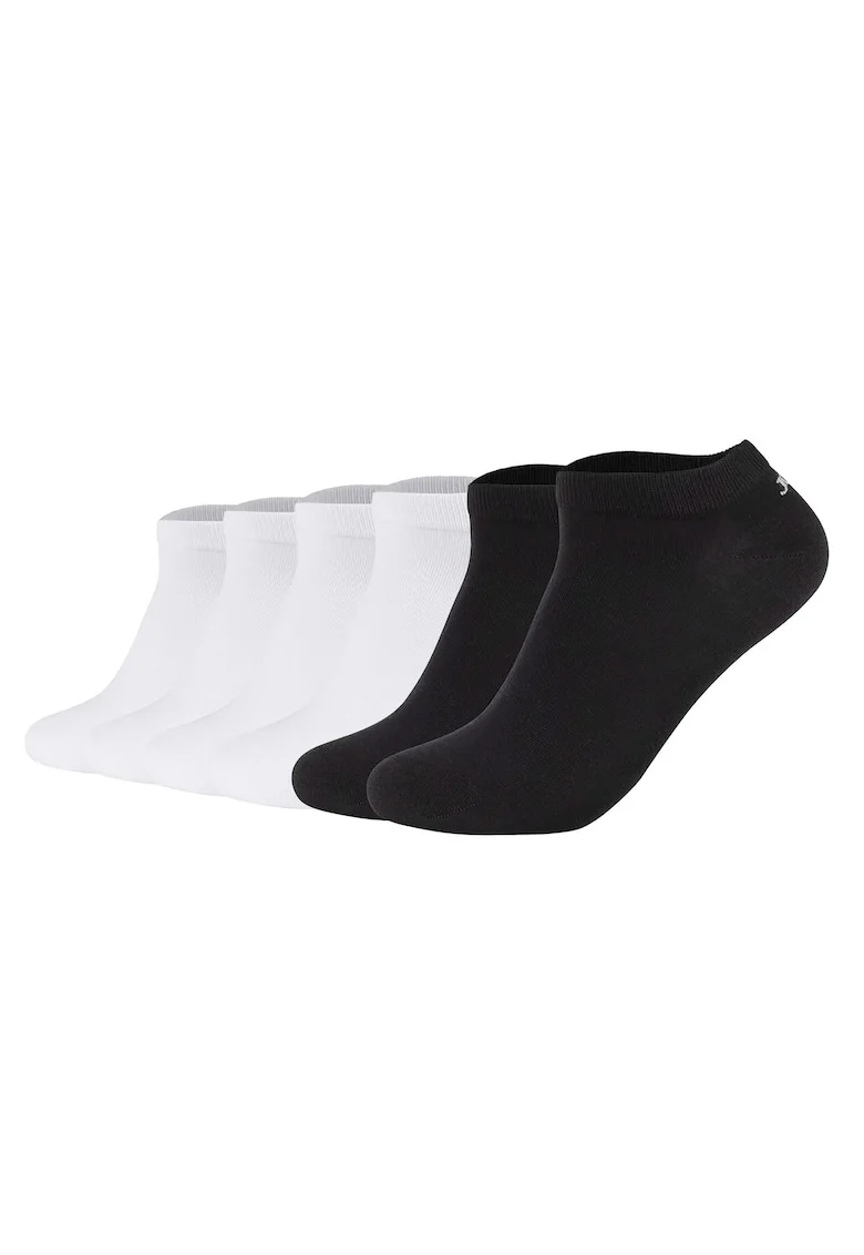 Set de sosete unisex pana la glezna Premium Essential -6 perechi, Alb/Negru