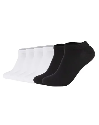 Set de sosete unisex pana la glezna Premium Essential -6 perechi, Alb/Negru