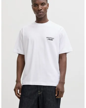 Tricou lejer de bumbac cu imprimeu logo, Alb optic