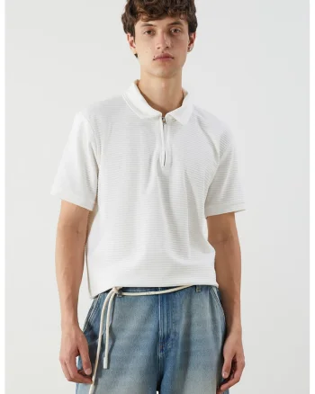 Tricou polo regular fit, Alb