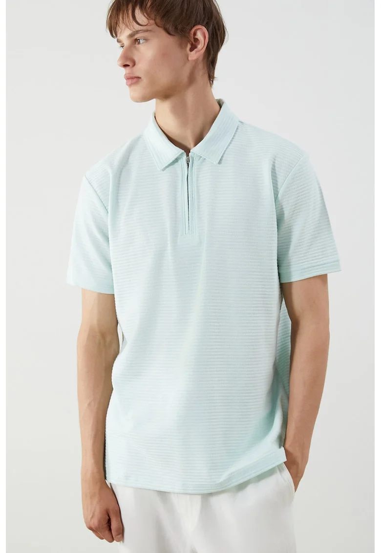 Tricou polo regular fit, Verde menta