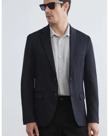 Sacou slim fit, Albastru ultramarin