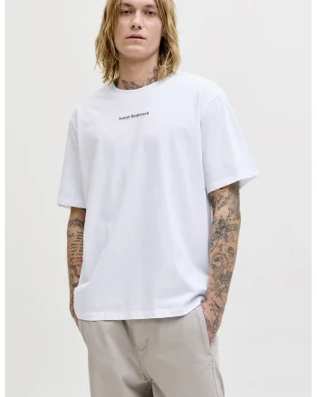 Tricou regular fit cu imprimeu pe spate, Lila/Alb optic