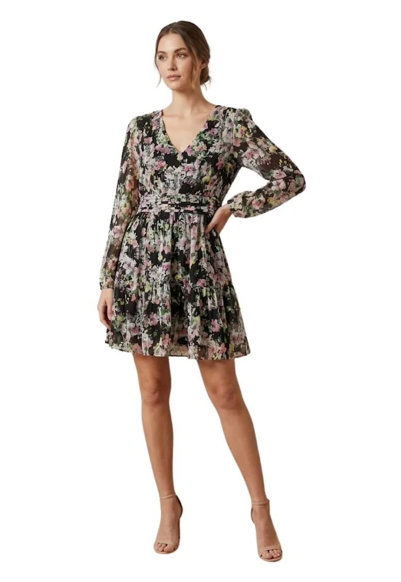 Sinnequanone, Rochie cu model floral Robyn,
