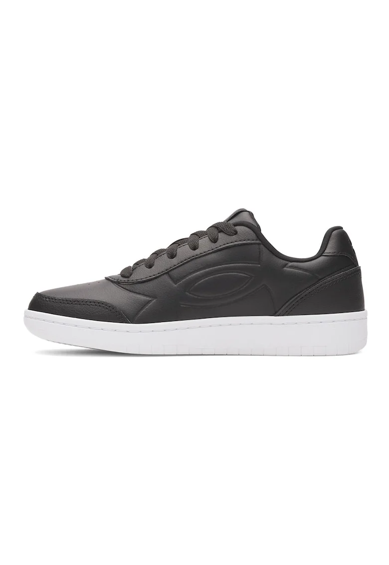 Pantofi sport Tempo din piele si piele ecologica, Negru carbon