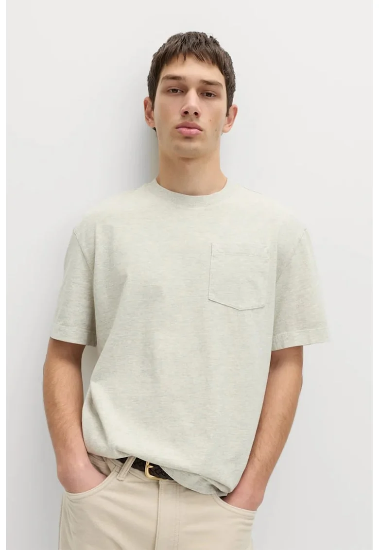 Tricou lejer de bumbac, Bej deschis