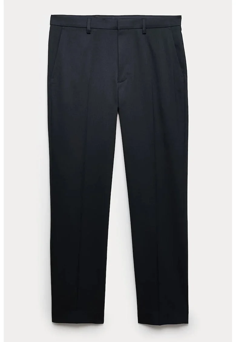 Pantaloni regular fit cu talie medie, Albastru ultramarin