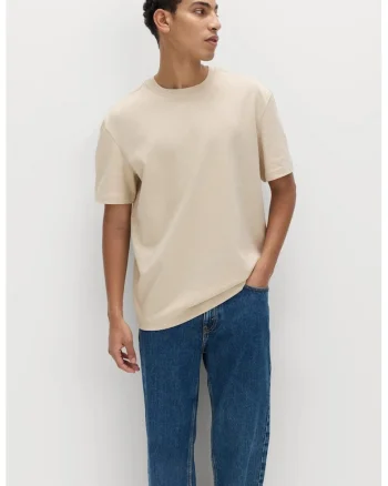 Tricou lejer uni, Bej deschis