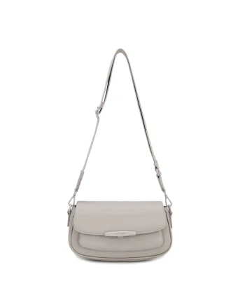 Geanta de umar cu clapa Lisandra Chic, Gri