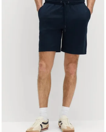 Bermude de trening cu snur, Bleumarin