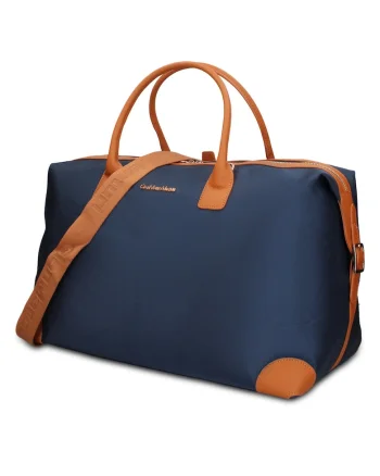 Geanta duffle din piele ecologoca Seraphina Prime, Albastru inchis