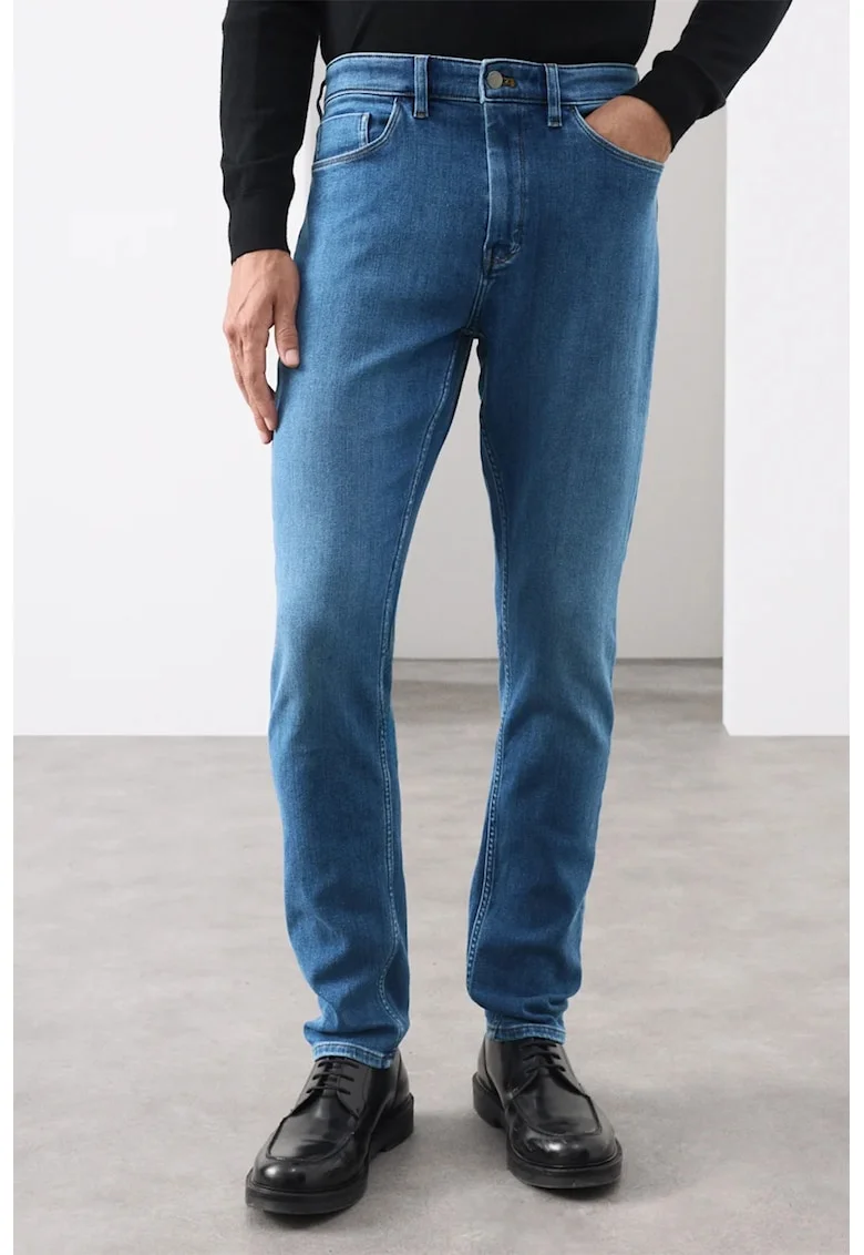 Blugi slim fit, Albastru inchis