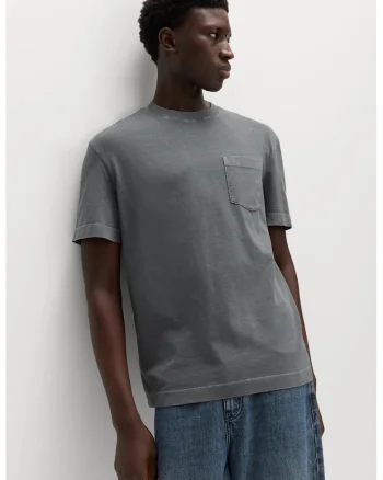 Tricou lejer de bumbac, Gri inchis