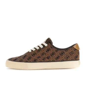 Tenisi cu model logo, Negru/Caramel