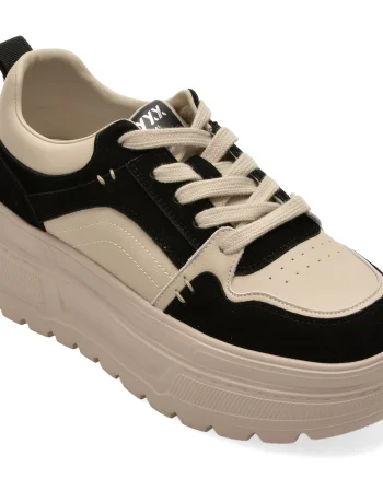 Pantofi sport GRYXX alb-negru, 66183, din piele naturala