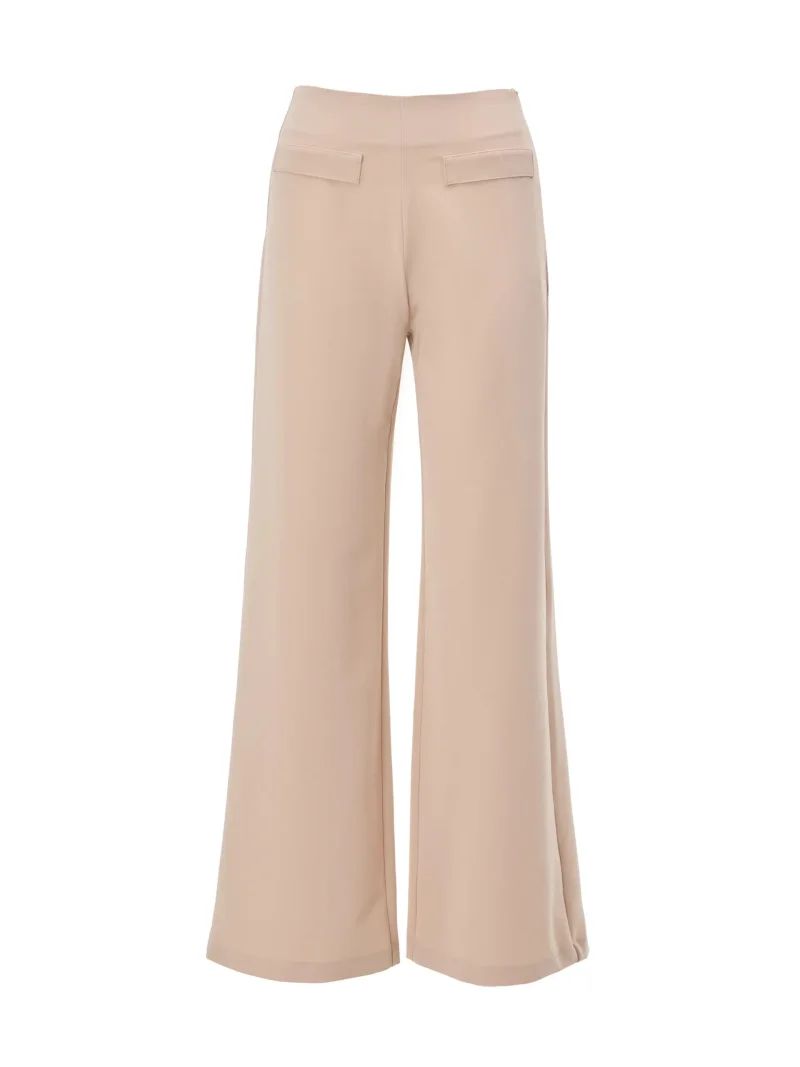 Pantaloni evazați cu clapetă buzunare ORSAY crem - 34