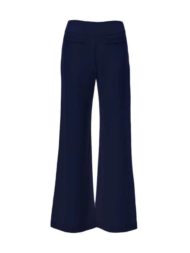 Pantaloni evazați cu clapetă buzunare ORSAY bleumarin - 34