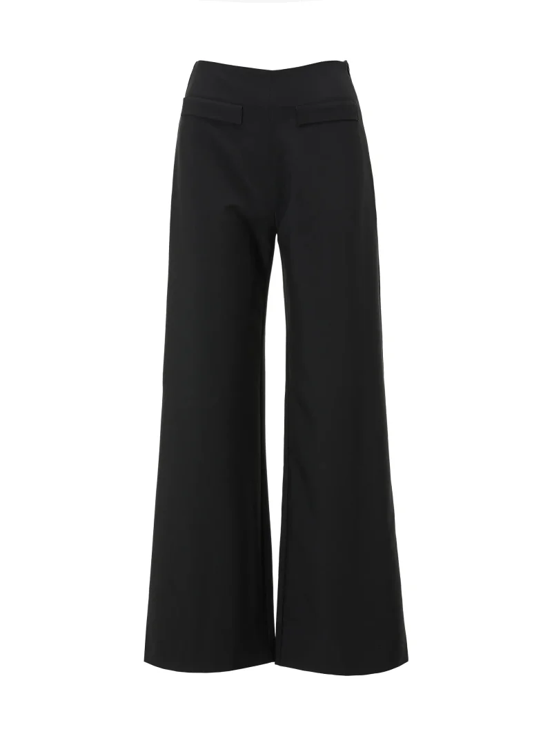Pantaloni evazați cu clapetă buzunare ORSAY negru - 34