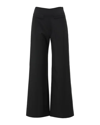 Pantaloni evazați cu clapetă buzunare ORSAY negru - 34