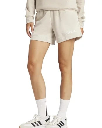 Pantaloni scurti din amestec de bumbac cu logo, Bej