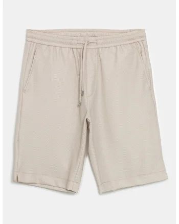 Bermude slim-fit cu talie ajustabila, Bej deschis