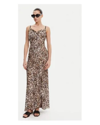 Rochie cu bretele si animal print