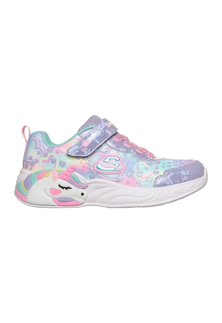 Pantofi sport Unicorn cu buton de pornire/oprire