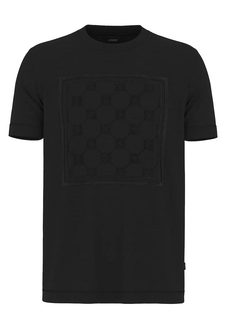 Tricou barbati  negru, bumbac, cu model