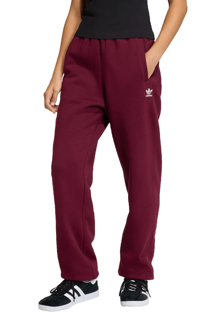 Pantaloni de trening cu buzunare oblice, Visiniu