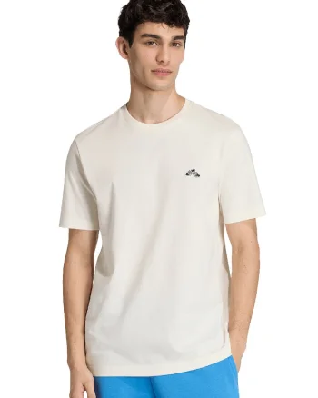 Tricou din bumbac cu imprimeu, Albastru glaciar/Alb murdar