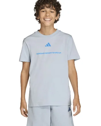 Tricou din bumbac cu decolteu la baza gatului, Gri deschis/Albastru deschis