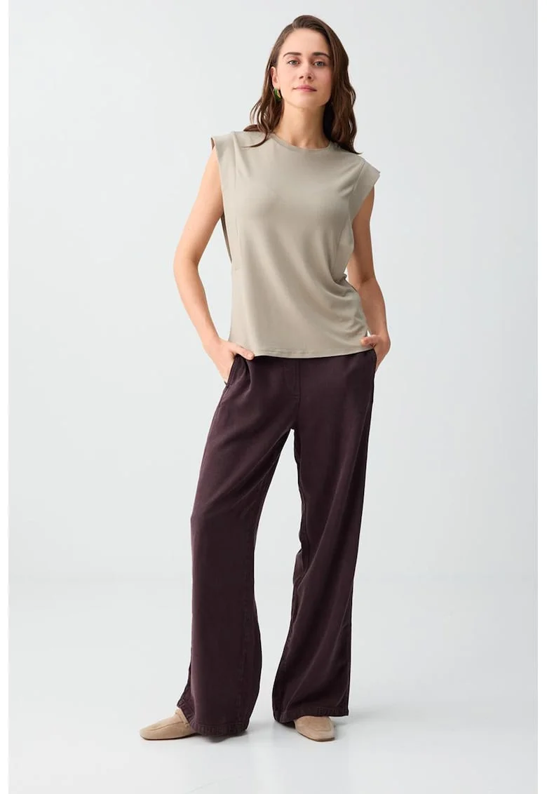 Pantaloni de trening lejeri din tencel, Violet tyrian