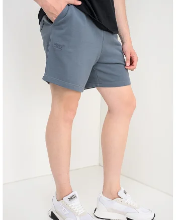 Pantaloni scurti cu snur si logo Essential, Albastru petrol