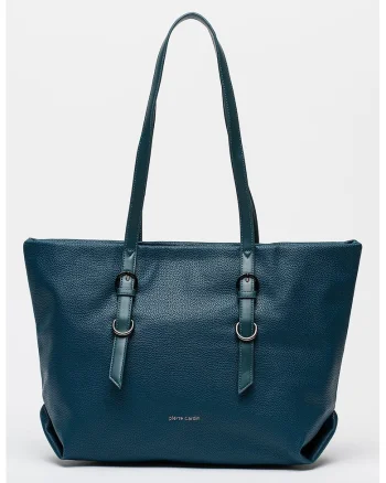 Geanta shopper de piele ecologica, Verde persan