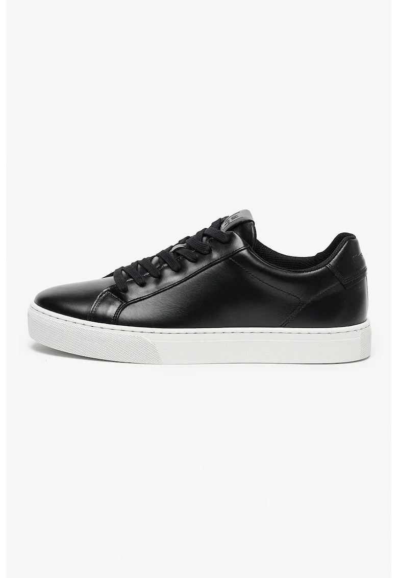 Pantofi sport low-cut Agar din piele, Negru