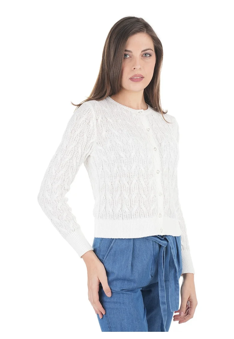 Cardigan cu decolteu la baza gatului