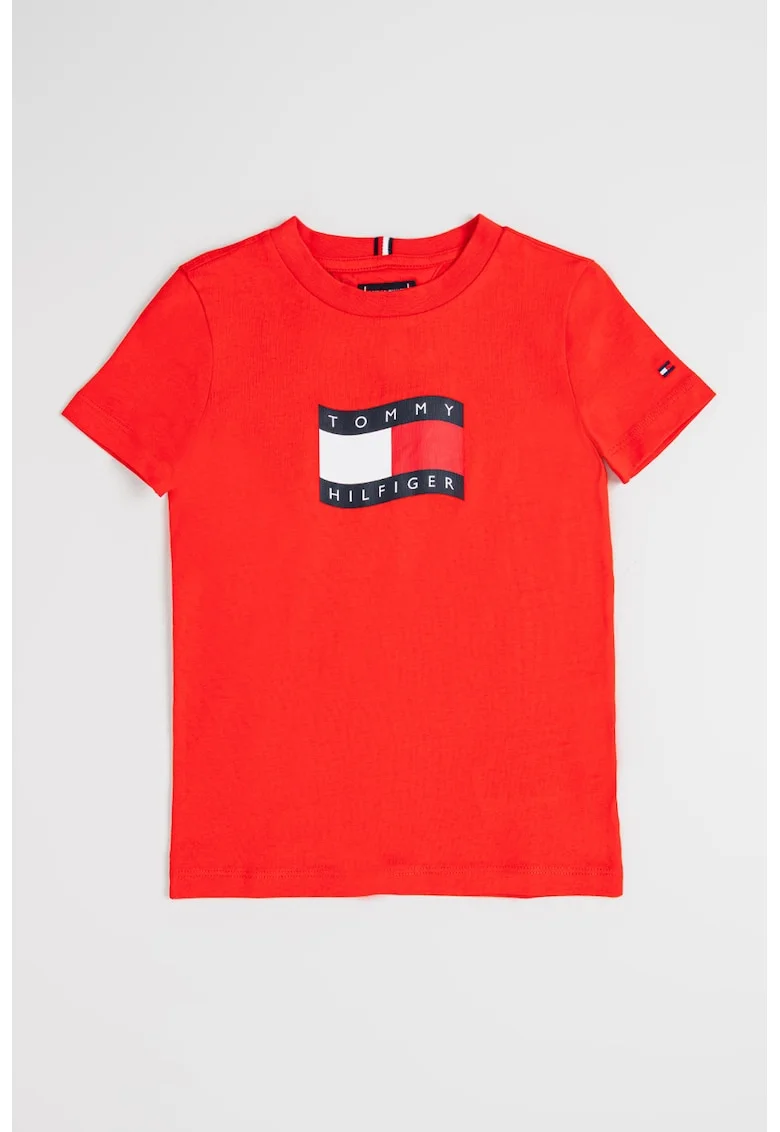 Tricou din bumbac cu imprimeu, Rosu